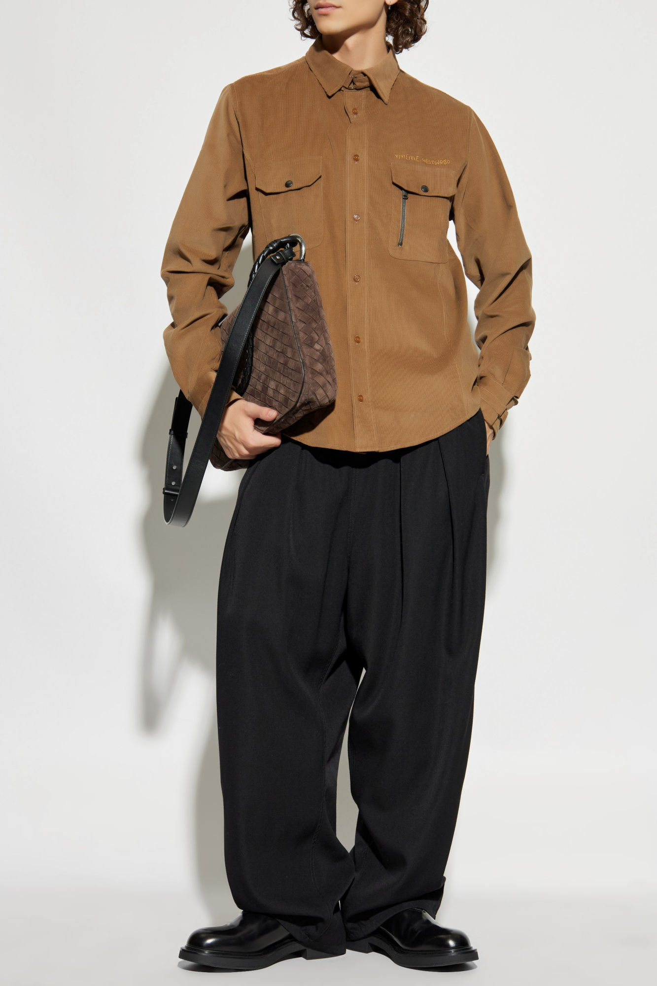 Tシャツ・カットソー Vivienne Westwood Vivienne Westwood Shirts Brown 品薄デザイン VIVIENNE WESTWOOD ロゴTシャツ ユニセックス